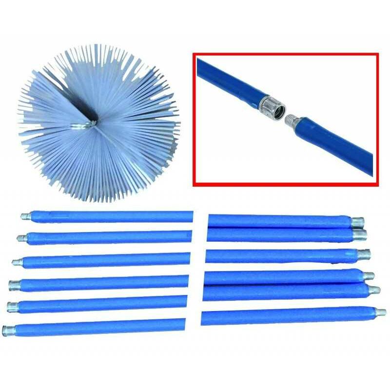 Vigor - Kit ramoneur 6 tiges de 140 cm diamètre 300 mm