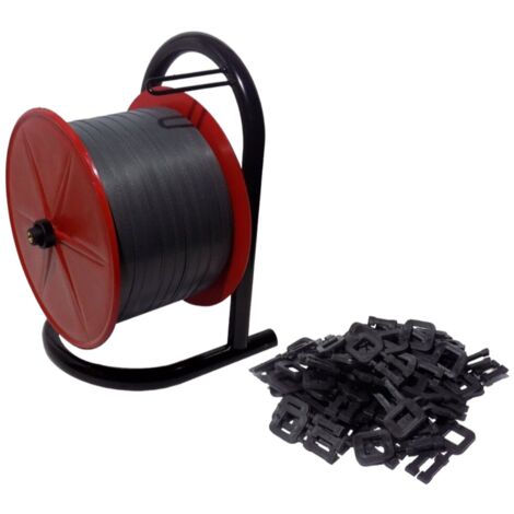 KIT REGGITURA MANUALE ROTOLO REGGETTA 15 mm 750 m + PORTA ROTOLO SIGILLI FIBBIA