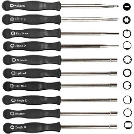 Kit Réglage Carburateur 10 Pièces - Acier Inoxydable - Moteur 2 Cycles - Outil Tournevis - Scie Débroussailleuse