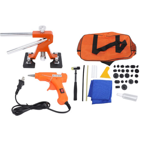 Kit regolabile e versatile per la rimozione di ammaccature, strumento per la riparazione di ammaccature senza verniciatura per motociclette, camper, frigoriferi, lavatrici, 48 pezzi