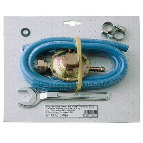 KIT REGOLATORE GAS TF CH 25 CHIAVE  E TUBO