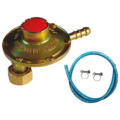 Kit regulador de gas TF curvo Z10168 – Tubo de 1 m y bridas incluidas