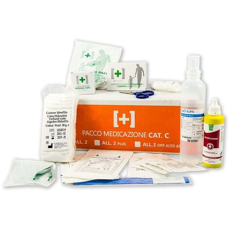 Kit reintegro allegato 2 x cassetta valigetta pronto soccorso meno 3 dip Gls72