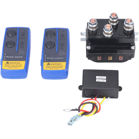 Kit relè solenoide verricello 500A 12V con telecomando per Jeep, ATV, SUV 8000-12000 libbre