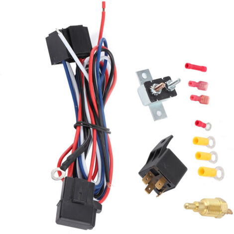 Kit relè ventola di raffreddamento radiatore Eosnow, interruttore termostato, accessorio di montaggio per autoveicoli.