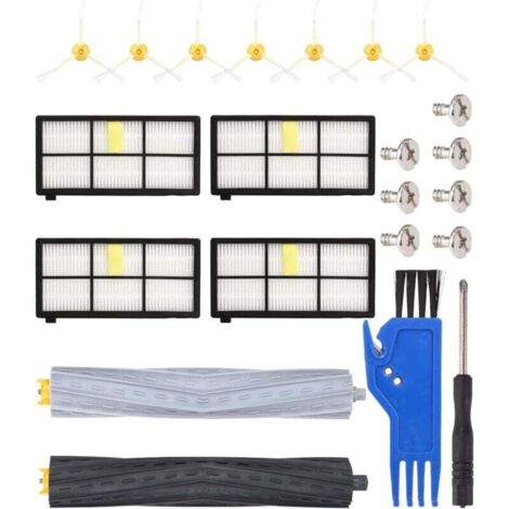 Kit Remplacement Accessoires Compatible Série 800 900 Robots Aspirateurs 1 Brosse Principale 4 Filtres 7 Brosses Latérales