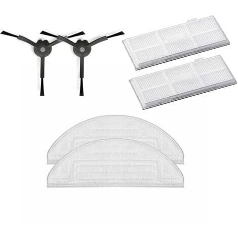 Kit Remplacement pour Roborock S8/S8+/S8 Pro Ultra/S7/S7 Pro Ultra/S7 Max Ultra,Accessoires 2 filtres/2 chiffons de vadrouille/2 Brosse latérale Originaux