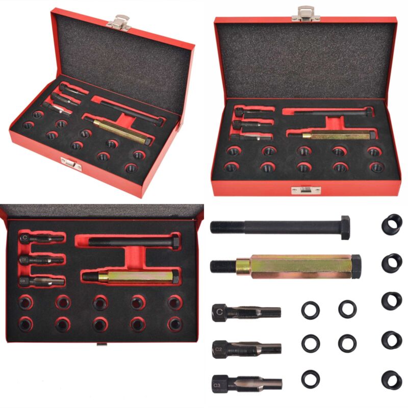 Vidaxl - Kit réparation filetage bougie de préchauffage 15 pcs M10x1,0mm - Outil Mécanique - Kit Réparation Bougie - Filetage Bougie - Préchauffage