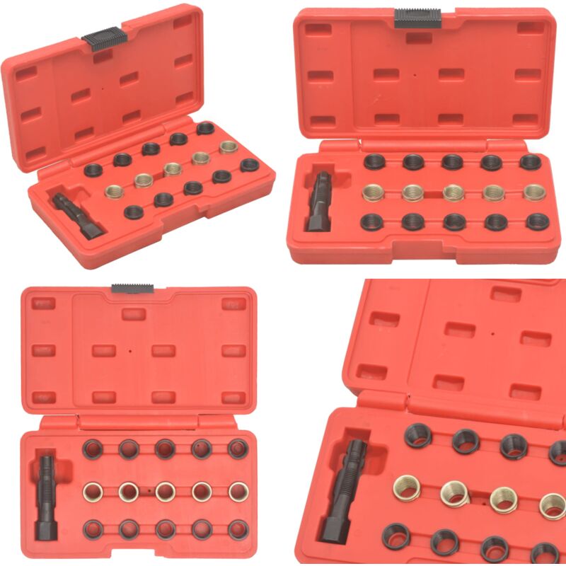 Kit réparation filetage bougie de préchauffage 16 pcs M14x1,25 - outil de réparation de filetage de bougie - outils de réparation de filetage de
