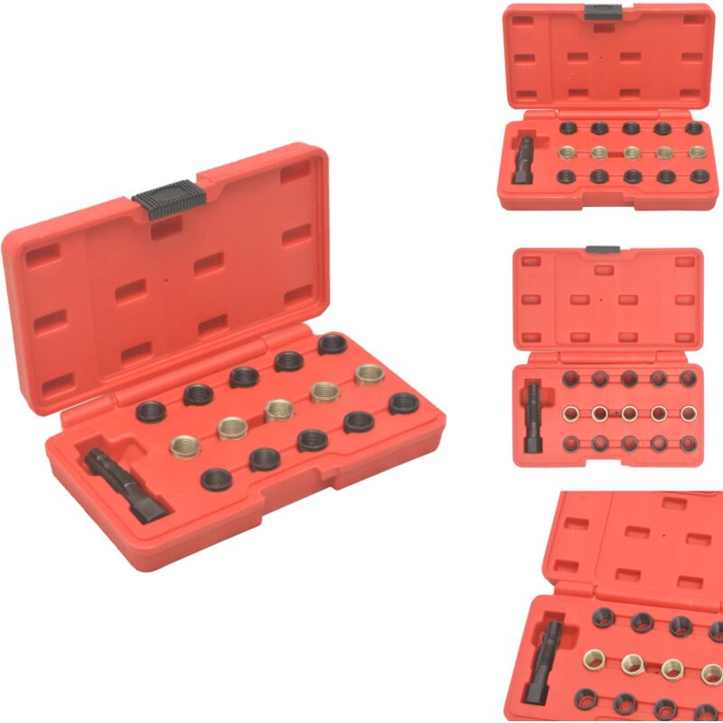 Vidaxl - Kit réparation filetage bougie de préchauffage 16 pcs M14x1,25 - Outil Réparation Bougie - Outil Mécanique - Kit Réparation Filetage