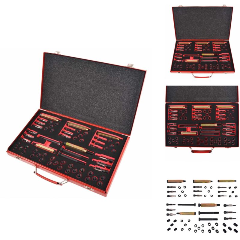 Vidaxl - Kit réparation filetage bougie préchauffage 63pcs M8 M9 M10 M12 - Ensemble Réparation Filetage Bougie - Kit Réparation Bougie Préchauffage