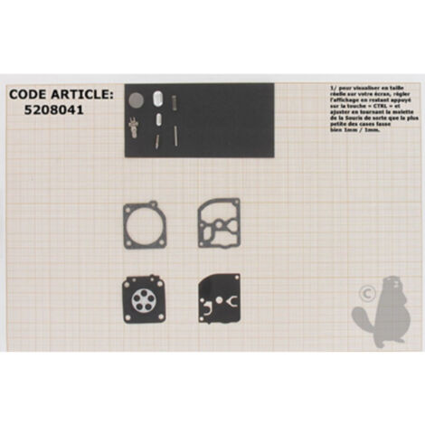Kit Réparation Membranes Et Joints Carburateur Adaptable Stihl Modèles Fs38, Fs45, Fs46, Hs45, Ht70, Ht75. Remplace Origine Zama