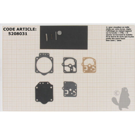 Kit réparation membranes joints carburateur ZAMA RB-18 - RB18