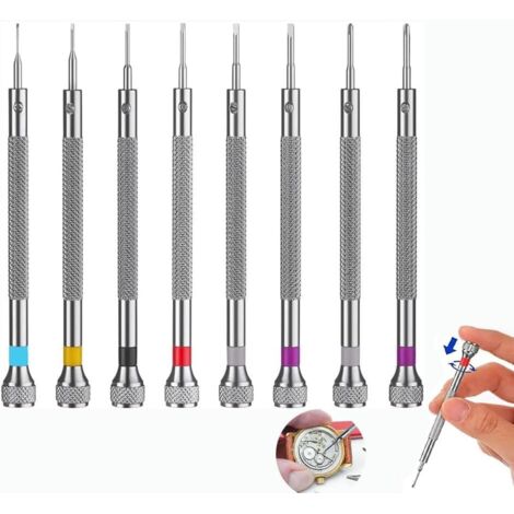 Kit Réparation Montres - 8 Mini Tournevis de Précision pour Lunettes, Bijoux, Appareils Électroniques