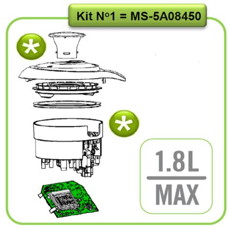 KIT REPARATION N° SERIE A 0312 POUR PETIT ELECTROMENAGER MOULINEX - MS-5A08450