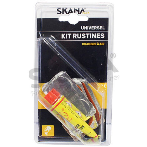 Kit Réparation Pour Chambre à Air. Comprenant 4 Rustines De ø 20 Mm Et 1 Rustine De 45 X 25 Mm. Fourni Avec Colle Et Papier Abra