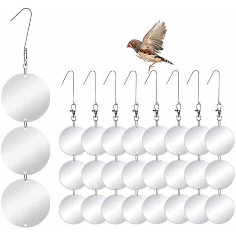 Kit repelente de aves - Lámina reflectante de doble cara - Repele eficazmente a la mayoría de las aves, 8 láminas por paquete.