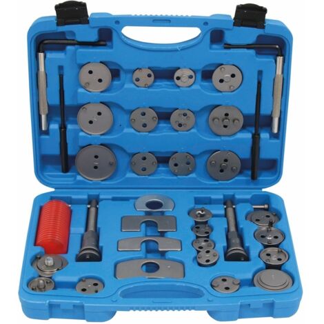Kit reposicionador de pistones de freno 35 piezas con retractor y adaptadores,Compatible con la mayoría de vehículos, Ideal para talleres mecánicos.