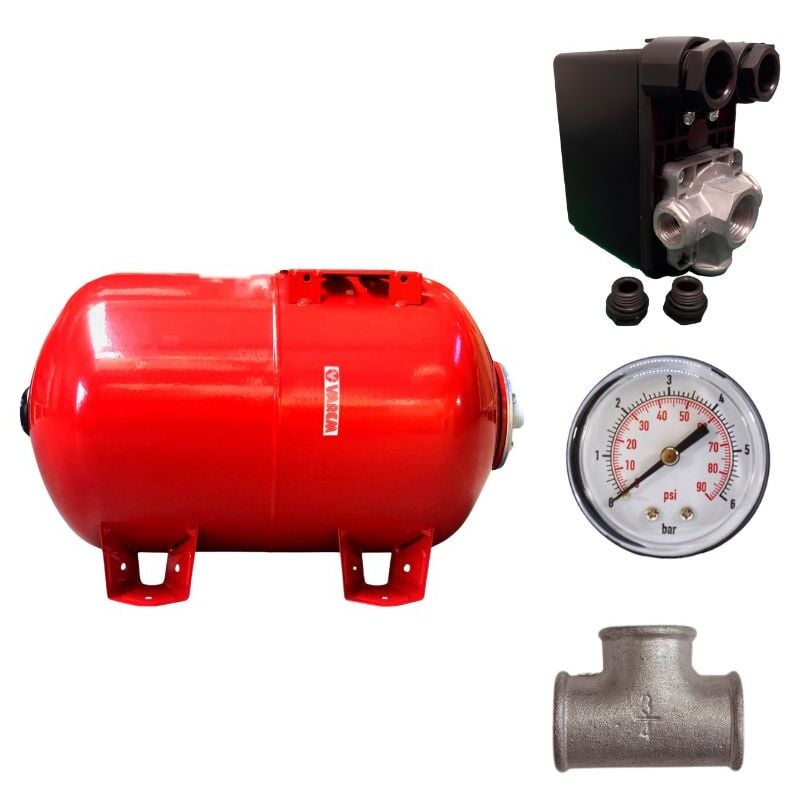 Kit réservoir vessie varem horizontal 80L - 1'