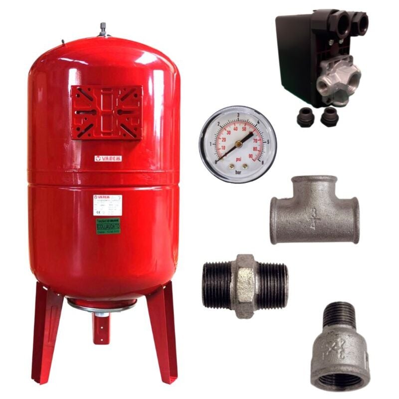 Kit réservoir vessie varem vertical 200L - 1'1/4
