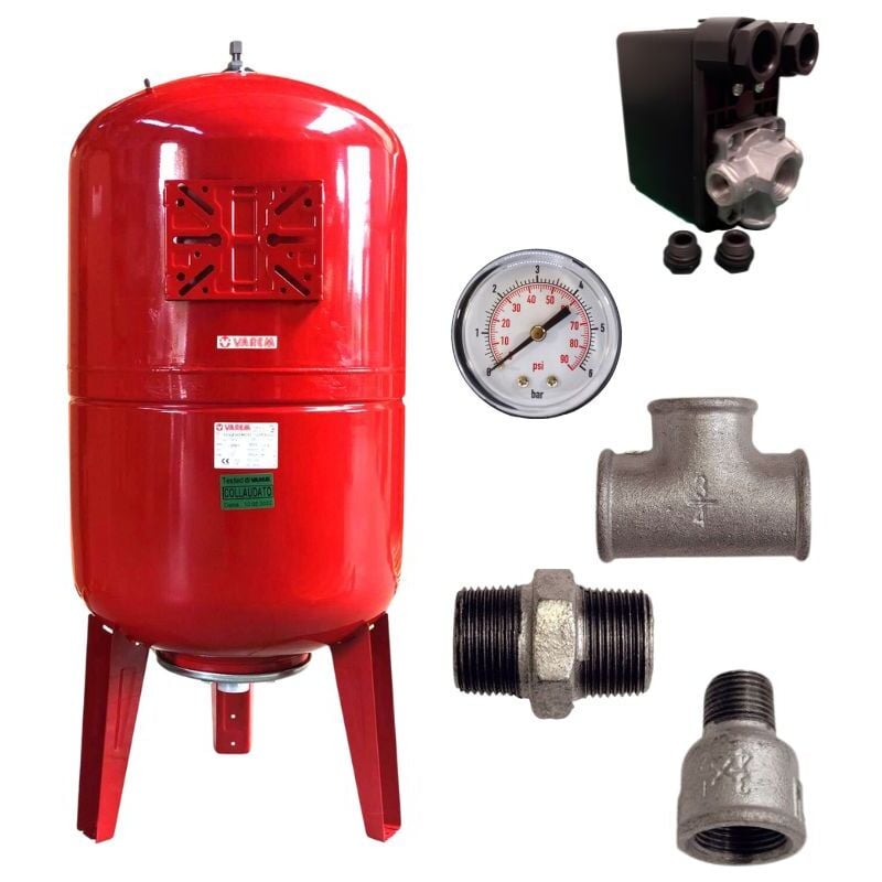 Kit réservoir vessie VAREM vertical 300L - 1"