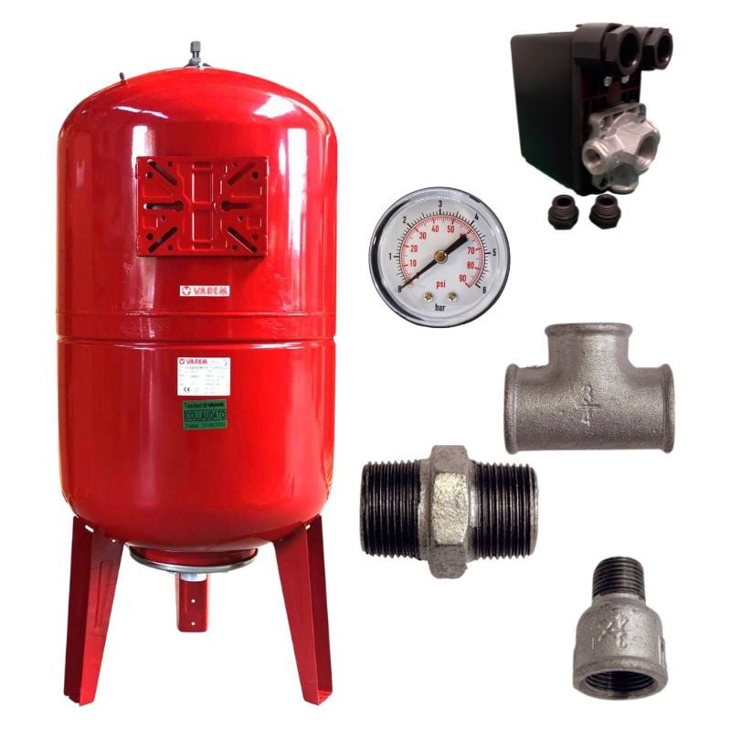 Kit réservoir vessie varem vertical 500L - 1'1/4