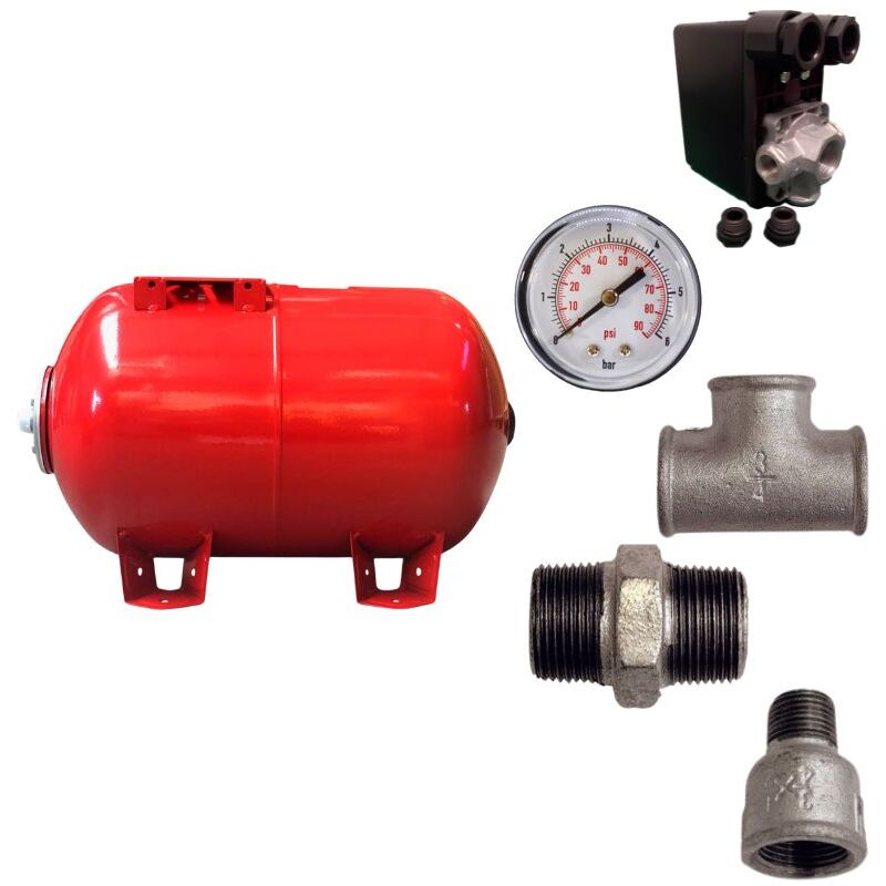 Kit réservoir vessie zilmet horizontal 200L - 1'1/4