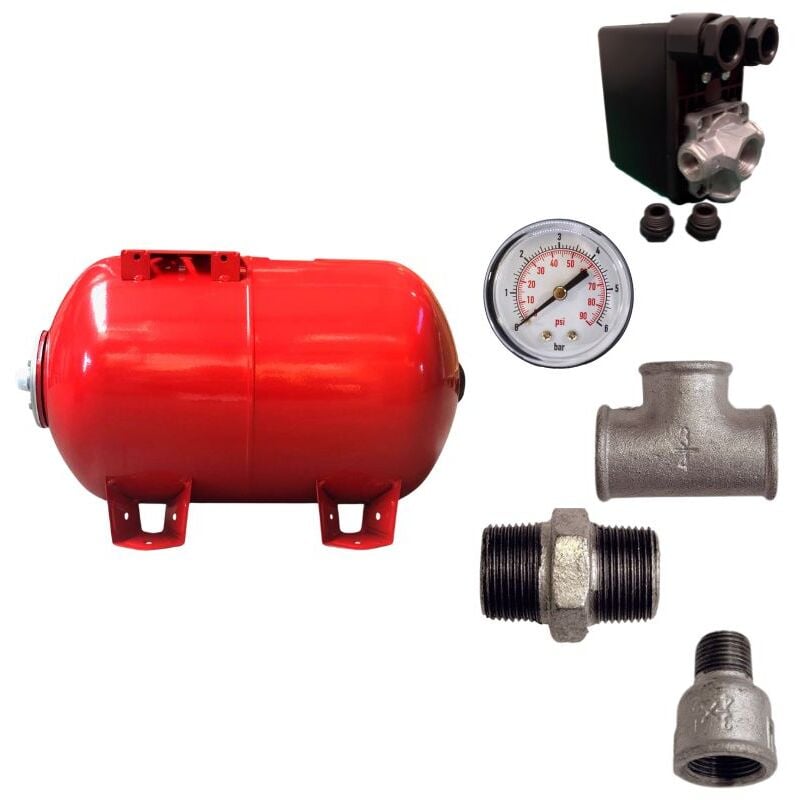 Kit réservoir vessie zilmet horizontal 300L - 1'