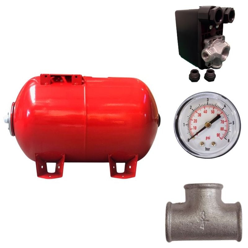 Kit réservoir vessie zilmet horizontal 60L - 1'