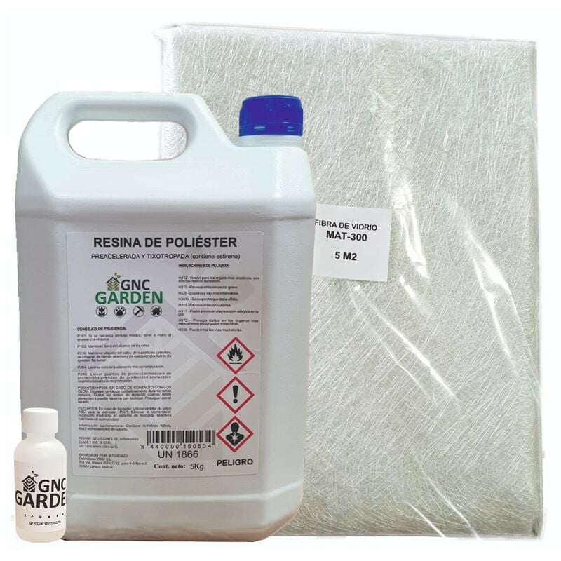 

Kit resina de Poliester 5kg para reparaciones