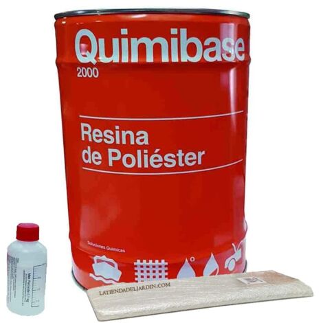 Kit Resina Poliester 5kg + catalizador + Manta Mat300 5m2