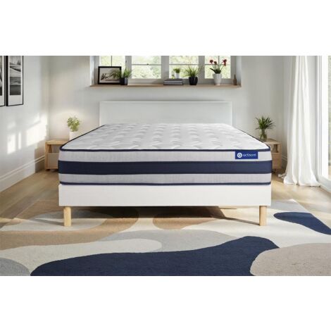 Kit rete e materasso matrimoniale Actiflex ergo 140x200cm - Spessore : 24cm - Molle insacchettate e memory foam - rigido
