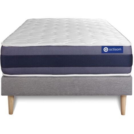 Kit rete e materasso matrimoniale Actiflex morpho 80x190cm - Spessore : 24cm - Molle insacchettate e memory foam - Bilanciato -
