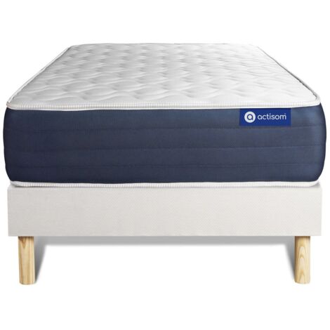Kit rete e materasso matrimoniale Actilatex sleep 90x190cm - Spessore : 22cm - Lattice e memory foam - Bilanciato -