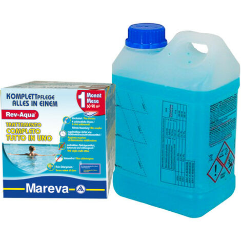 Kit Rev-Aqua MAREVA traitement complet pour piscine de 60 à 90 m3 - 1 mois - 140021U