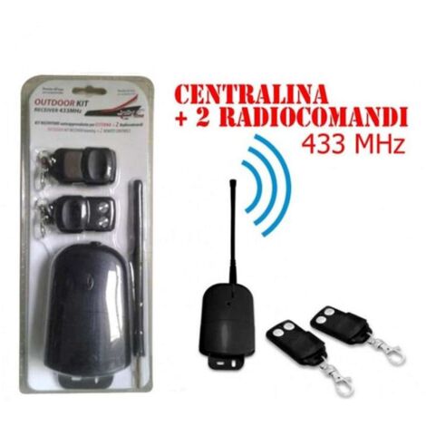 Kit Ricevitore Da Esterno 433Mhz 2 Telecomandi (Jj-Js-084-1)
