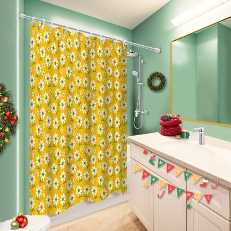 Kit rideau de douche en polyester 180x180 aéré voile de douche pour salle de bain avec douche à l’italienne