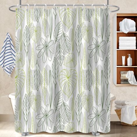 Kit rideau de douche en polyester 180x180 cocooning voile de douche pour votre chalet à la montagne
