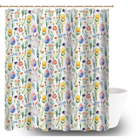 Kit rideau de douche en polyester 180x180 décoratif protection douche pour solution pour angle difficile