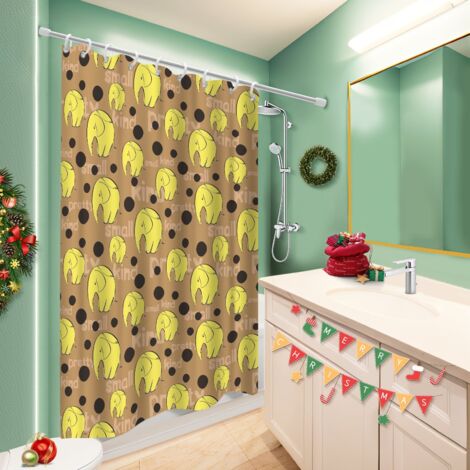 Kit rideau de douche en polyester 180x180 décoratif séparation douche pour protéger le sol des éclaboussures efficacement
