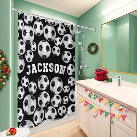 Kit rideau de douche en polyester 180x180 esthétique rideau étanche pour un relooking rapide de sa salle de bain