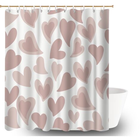 Kit rideau de douche en polyester 180x180 naturel rideau étanche pour une déco d’hiver réconfortante