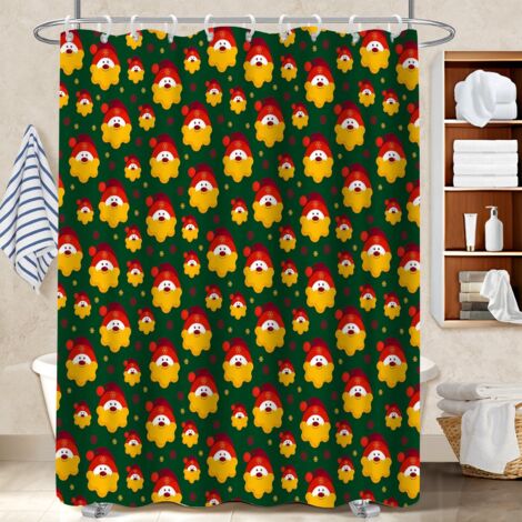 Kit rideau de douche en polyester 180x180 naturel rideau imperméable pour rafraîchir sa salle de bain