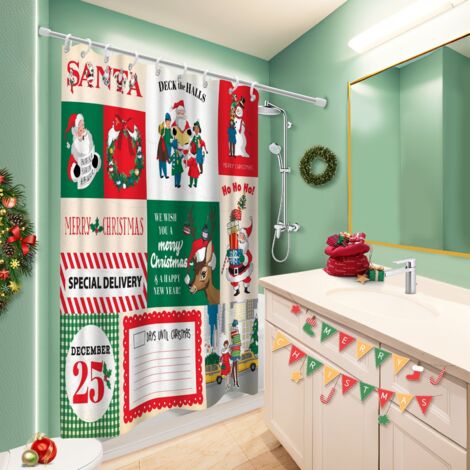 Kit rideau de douche en polyester 180x180 souple et fluide rideau séchage rapide pour les amateurs de déco