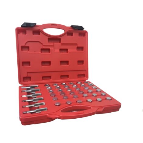Kit rifilettatore/riparazione/filettatura tappo/coppa di scarico dell'olio 114pz