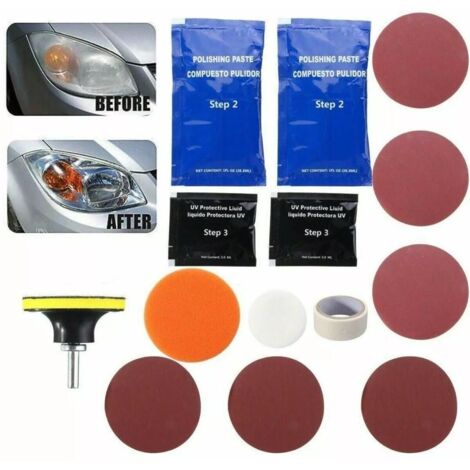 KIT RIGENERAZIONE RIPRISTINO RINNOVA LUCIDA FARI FANALI LENTI OPACIZZATI TRAPANO