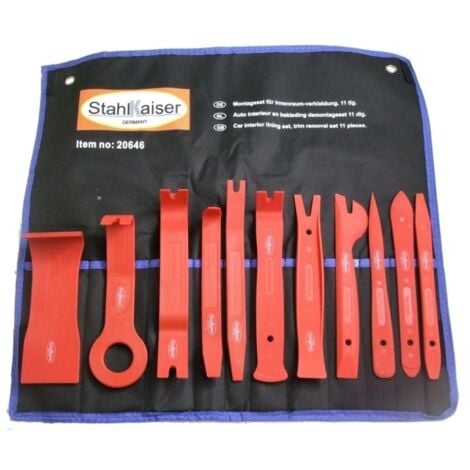 Kit rimozione pannelli interni auto/Leve staccabottoni in resina set 11 pz