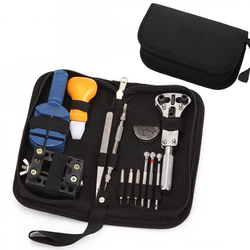 Image of Lupexshop - kit ripara orologi professionale apri casse cinturino maglie in comodo borsello