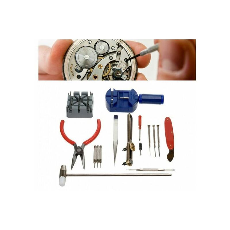 Image of Topolenashop - kit ripara orologi orologio apricasse toglimaglie set cacciaviti per riparazioni