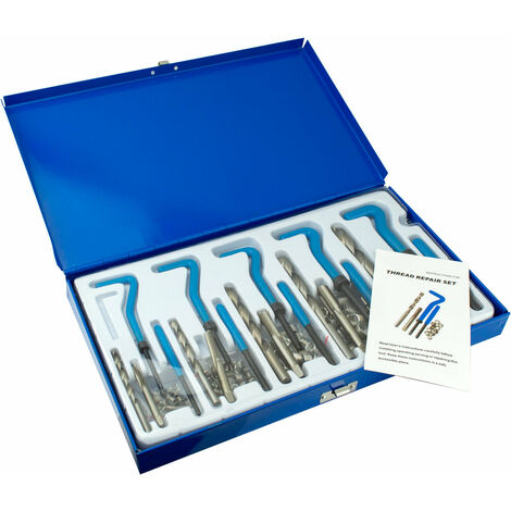 Kit riparazione filetti 131 pz elicoidi maschi ripristina filettature